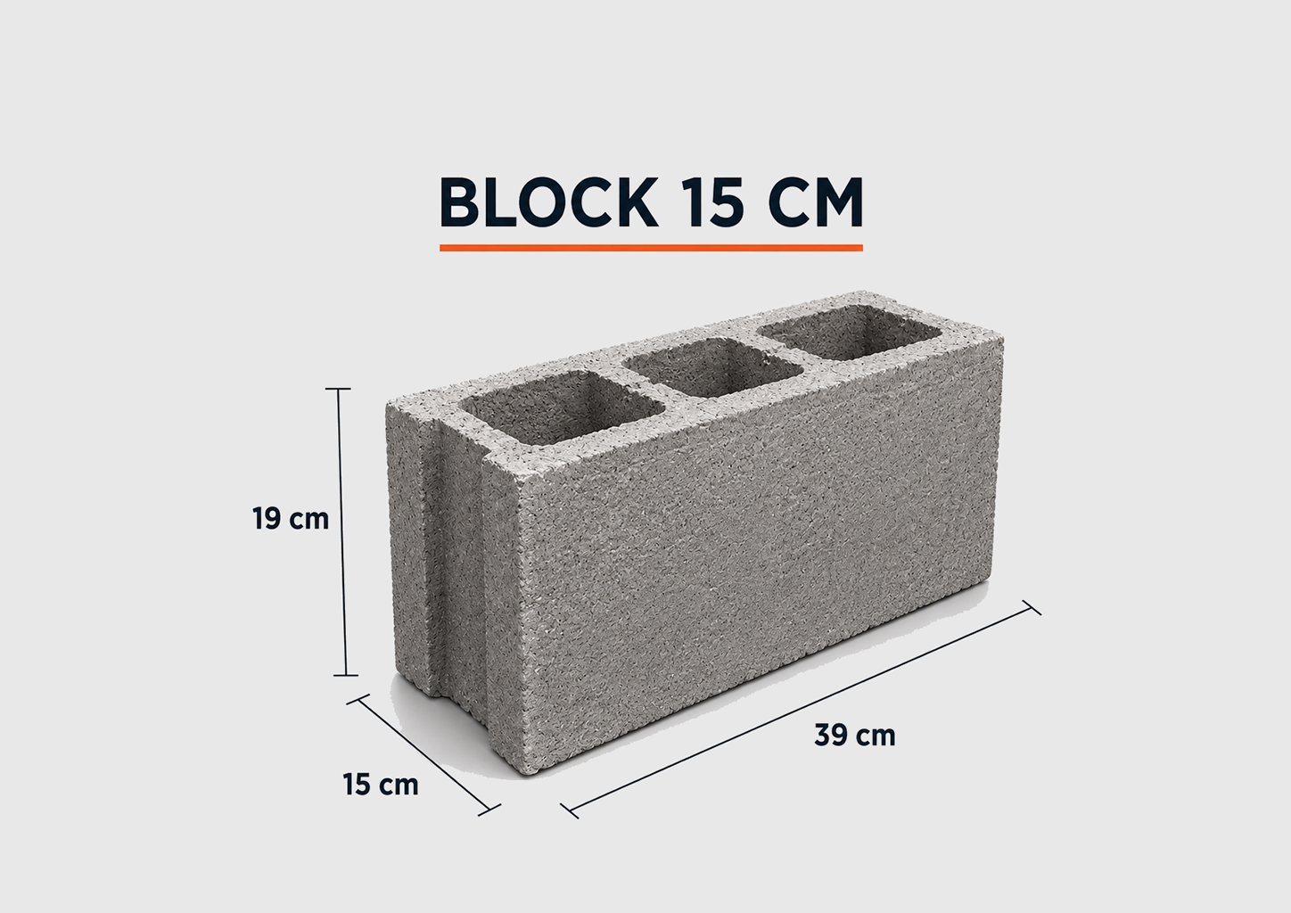 Bloc de 15 para construcción